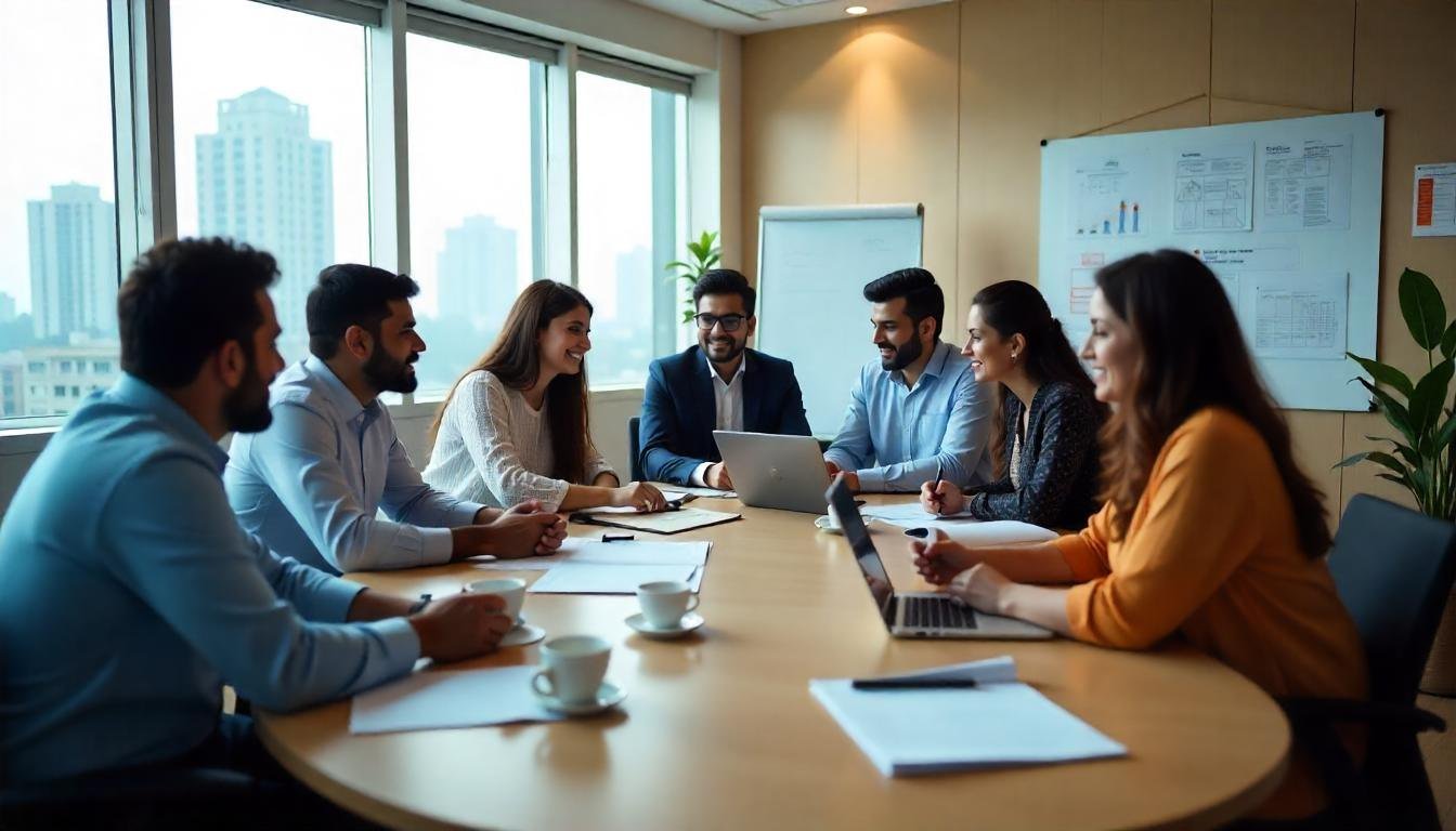 The Arbree Solutions team collaborating in a meeting room